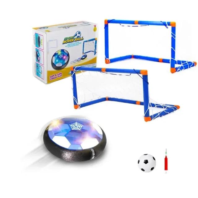 Almofada Flutuante de Futebol com Luz LED - Brinquedo Deslizante para Crianças e Presentes Esportivos