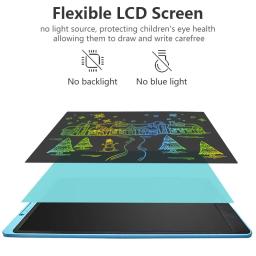 16/20 Polegada prancheta de escrita tablet para crianças, grande almofada de desenho eletrônico com tela colorida, brinquedo de comprimidos gráficos digitais - Image 3