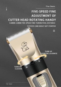 Profissional Clipper cabelo elétrico para animais de estimação, Dog Grooming Trimmer, USB recarregável Shaver, Low Decibel Haircut Machine - Image 3