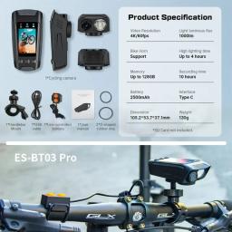 Multifunções Esporte DV Dash Cam com Chifre de Luz, 4K Câmera de Ação Capacete de Bicicleta, Tela HD, Motocicleta, Bicicleta, Ciclismo, 3 em 1 - Image 6