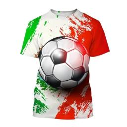 Camiseta gráfica de futebol masculino, extragrande, gola redonda, camiseta de manga curta, casual, estilo esportivo, tendência, moda, verão - Image 1