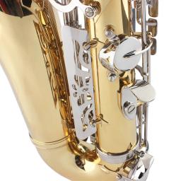 Saxofone Alto SLADE-Eb com estojo de couro, eletroforético ouro, E Flat Sax, instrumento de sopro Musical, palhetas peças, alta qualidade - Image 5