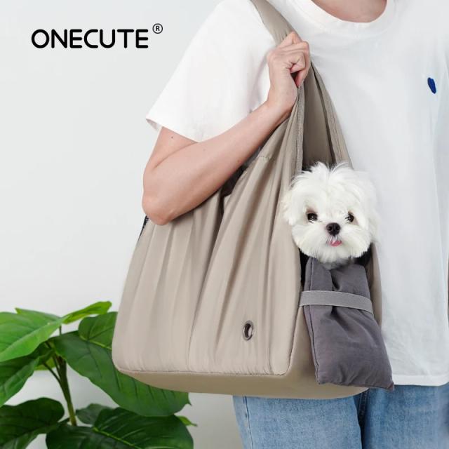 Bolsa de Ombro Onecut para Cachorro - Cesta de Transporte Externa com Pet Strap para Viagens ao Ar Livre