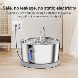 360 ° Fonte de água de indução automática para gato, aço inoxidável, controle inteligente por aplicativo, bebedor para animais de estimação, dispensador de água, vários animais de estimação - Image 5