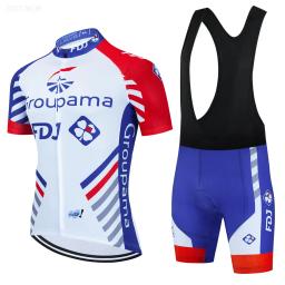 Conjunto de camisa de ciclismo 2023 fdj ciclismo terno da bicicleta manga curta roupas ciclismo maillot camisa ciclismo bib shorts - Image 4