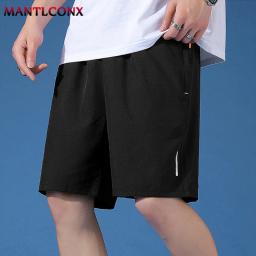 Calções casuais de secagem rápida masculina, corrida, esportes, bolsos com zíper, calças curtas, fundo de homem, preto, L-XXXL, novo, verão - Image 3