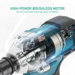 Chave de impacto elétrica sem fio multifuncional, broca manual sem escova, sem bateria, ferramenta elétrica portátil para construção, reparo de automóveis - Image 2