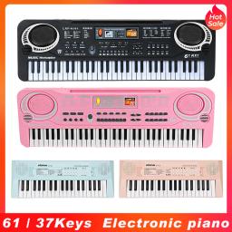 37 / 61 chaves preto teclado eletrônico digital instrumento musical de piano eletrônico teclado musical profissional synthesiz presentes - Image 1