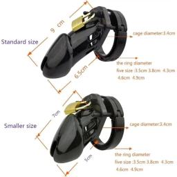 Chastity Cock Cage Locking Device for Men, BDSM Restraint, Adult Game, Sex Toys, 5 tamanhos, anéis penis, Bondage, Masculino, BDSM - Image 6