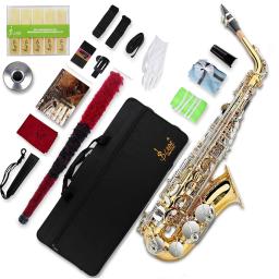 Saxofone Alto SLADE-Eb, instrumento profissional de sopro, alta qualidade latão E Flat Alto Sax, várias cores - Image 2