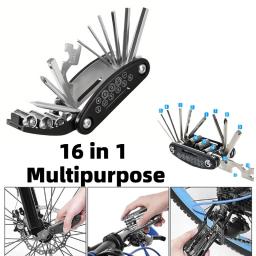 16 em 1 ferramentas para reparo de bicicletas e motocicletas chave de fenda dobrável multiuso - Image 1