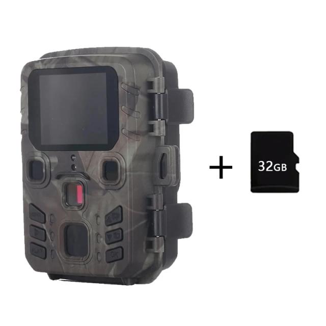 Câmera de Caça Mini301: 24MP, 1080p, Visão Noturna e Vigilância para Vida Selvagem ao Ar Livre