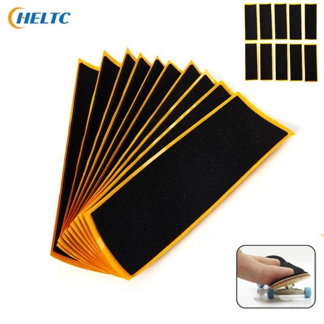 Black Wooden Fingerboard Grip Tapes 10Pcs Uncut Foam Tape Stickers
