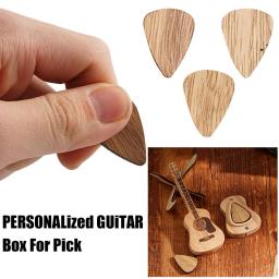 Palhetas De Guitarra Acústica De Madeira, Recipiente De Armazenamento Personalizado, Equipamento Musical, Presentes Acessórios - Image 1