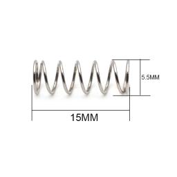 100 pçs guitarra elétrica captador ajustar molas de altura guitarra elétrica baixo ponte sela ajustar molas-5.5x15mm prata - Image 5