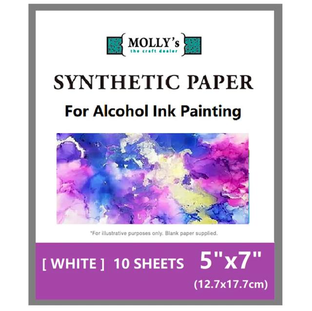Papel Sintético Liso Yupo-Álcool para Pintura e Desenho em Branco 5x7 inches para Artesanato DIY