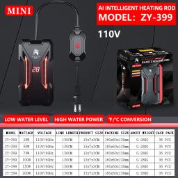 Aquecedor de aquário 25w/50w/75w/100w/150w/200w aquecedor submersível para tanque de peixes temperatura constante haste de aquecimento de quartzo aquário - Image 5