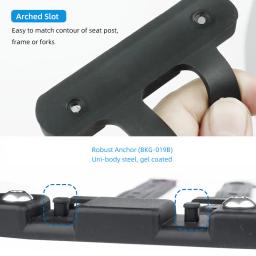 Ampla Âmbito Bicicleta Água Kettle Mount Adaptor, Elastic Silicone Gel Bandagem, Garrafa gaiola Strap, poste, Garfo, Frame instalar - Image 4
