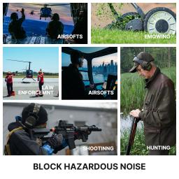 Earmuff anti-ruído tático para caça e tiro, fones de ouvido eletrônicos, redução de ruído, proteção auditiva, proteção auditiva - Image 5