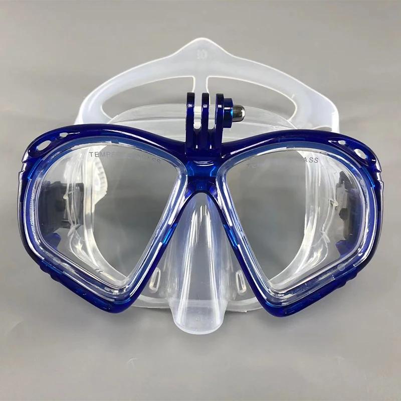 Máscara de mergulho e snorkel, máscara de mergulho, óculos de natação adequados para câmera de esportes subaquáticos gopro, moda - Image 1