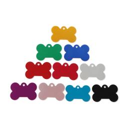 Alumínio osso Tags para Pet cão e gato, etiquetas personalizadas para prevenir a perda, Puppy Coleiras, marcadores ósseos, Pet Supplies, 10 pcs - Image 1
