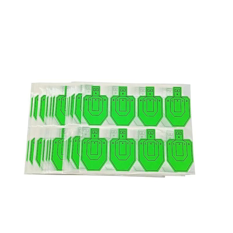 Mini tiro alvos para IPSC IDPA, padrões vermelho verde amarelo colorido, 160 contagens, 20 folhas - Image 1