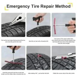 Kit de ferramentas para reparo de pneus de carro, 5-50 peças, com tira de borracha, plug de punção de pneu sem câmara de ar, motocicleta, caminhão, ferramenta de reparo de pneus a vácuo - Image 6