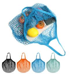 Saco De Malha De Algodão Reutilizável, Cordas De Compras, Rede De Arrastão, Sacos De Tartaruga, Bolsa De Armazenamento, Tote De Tecido, Proteção Ambiental - Image 2