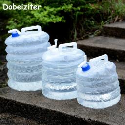 Portátil 5/10l /15l ao ar livre dobrável beber carro saco de água transportadora recipiente acampamento ao ar livre caminhadas piquenique emergc - Image 1