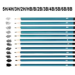 Profissional 33 pces 50 conjunto de arte kit completo com caixa 5h-8b esboço desenho lápis carvão grafite vara barra borracha para o artista - Image 3