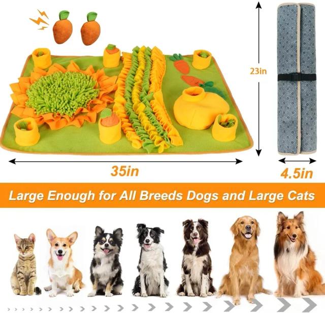 Tapete Interativo Grande para Cães: Treinamento, Alívio do Estresse e Alimentação Lenta para Deleite do Seu Pet