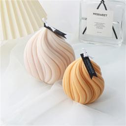 Moldes De Silicone Esculpida Vela Ondulada, Velas De Geometria, Listras Irregulares, DIY Espiral Torção De Moldes De Sabão, Home Art Decor, 3D, Forma De Cebola - Image 3