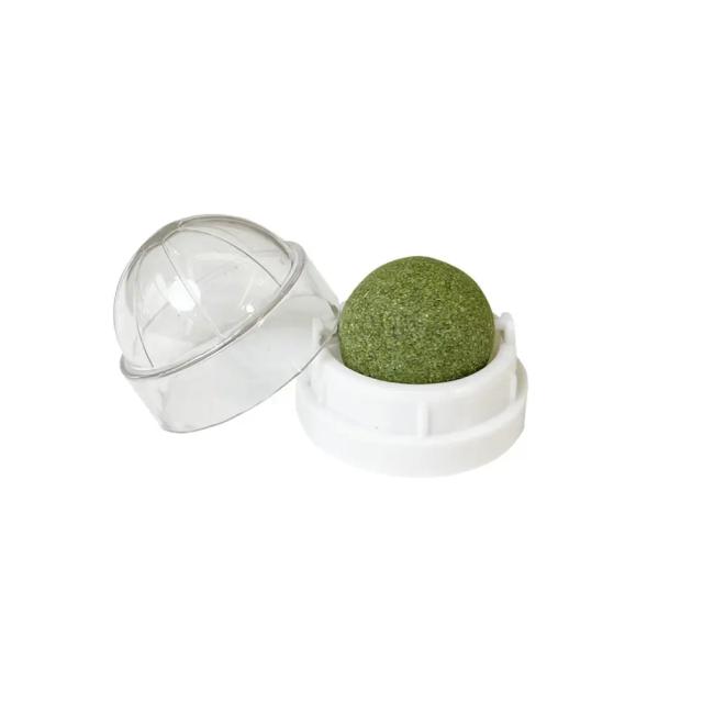 Brinquedo de Pelota Adesiva de Catnip Natural para Gatos - Delícias Saudáveis que Promovem a Digestão e Removem Bolas de Pelo
