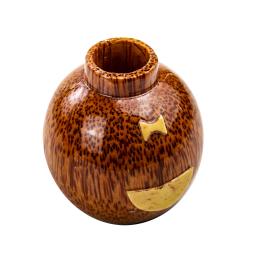 Madeira de coco bonito gato palito titular recipiente organizador artesanal requintado toothpick cotonete caixa armazenamento mesa decoração - Image 3