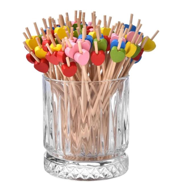 Conjunto de 100 Palhetas de Madeira Decorativas para Bolo - Ideais para Festas e Casamentos