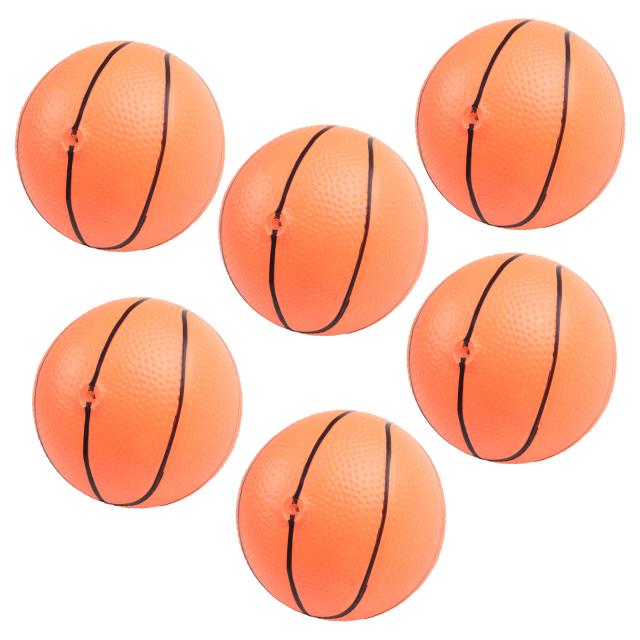 Divertidas Mini Bolas de Basquete Infláveis para Crianças - Brinquedo Esportivo para Festa e Brincadeiras Indoor e Outdoor em Pacote com 6 Unidades