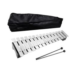 15 nota de metal xilofone instrumento de música com estojo de transporte e maletes portátil para presente aniversário iniciante crianças jogadores - Image 5