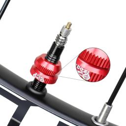 Muqzi 2 pçs bicicleta sem câmara de ar pneu presta válvula porca mtb estrada aro alumínio ultraleve tampa da válvula ciclismo peças reparo - Image 3