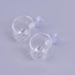 Alimentador automático de peixes cônicos Alimentador de verme vermelho Copo de funil Ferramenta de ração para peixes Alimentador de aquário com ventosa, Alimentador de aquário - Image 1
