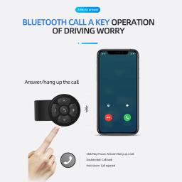 Fone De Ouvido Bluetooth Sem Fio Com Botão Remoto, Capacete, Motocicleta, Guiador De Bicicleta, Controlador De Mídia, Controle De Volante Do Carro, 5,3 - Image 5