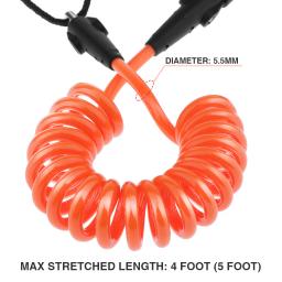 Trela profissional com alça de pulso, Surf Leash, 5 Pé Coiled, Surfing Safety Gear Acessórios - Image 6