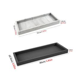 Bandeja de bancada de silicone para armazenamento de sabão e esponja Dispenser de sabão Garrafa de gel de banho Suporte pia do banheiro Bandeja decorativa - Image 6