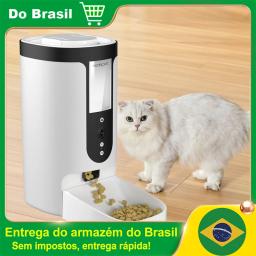 (Isento de impostos - enviado do Brasil) Newpet 4L Timing Feeder APP Smart Pet Feeder Dispensador Automático de Alimentos para Cães com Câmera Adequado para Cães e Gatos Pequenos Alimentação Remota 100-240V - Image 1