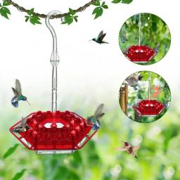 Alimentadores de beija-flor para pendurar ao ar livre, fácil de limpar e reabastecer, Alimentador de pássaros com poleiro e foço de formiga embutido - Image 5