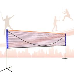 Rede de Badminton Dobrável com Suporte, Rede Portátil de Ténis Profissional para Adultos, Desporto Indoor e Outdoor - Image 1