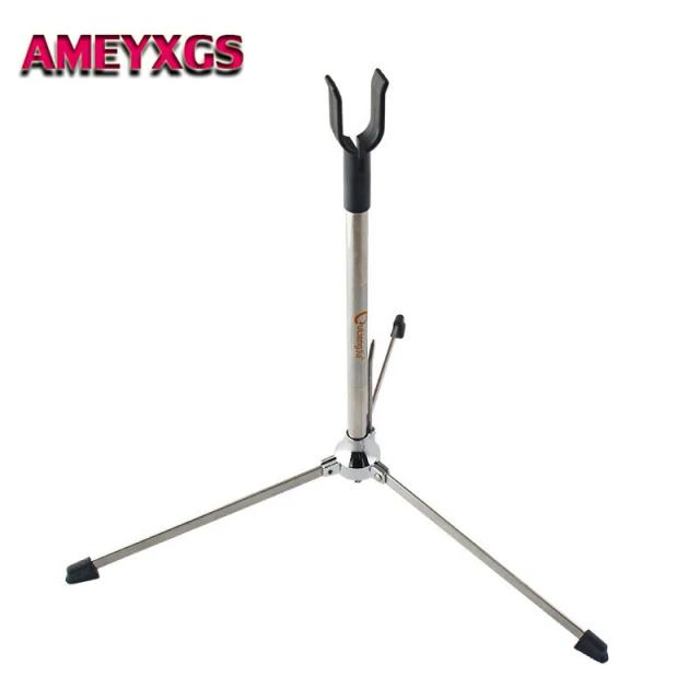 Suporte Dobrável de Aço Inoxidável para Tiro com Arco Recurvo Tradicional - Acessório Essencial para Caça