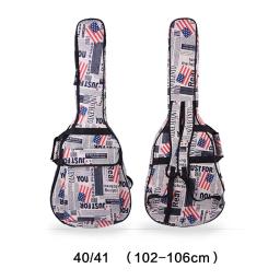 Resistente à água Oxford pano guitarra Bag, duplo acolchoado correias Gig caso, 600D guitarra acústica saco, estilo de jornal, 40" - Image 3