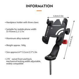 ThinkRider-MTB Phone Mount Stand, suporte de bicicleta, 270 ° rotativo, alumínio, ajustável, suporte do telefone da bicicleta, RXC-C33 - Image 3