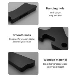Espada Wall Mount Gancho Ajustável, Katana Holder, Display Hanger, Samurai Sword, Tanto Rapier, Cosplay Rack, 2 Pcs Set, 1 Camada - Image 2