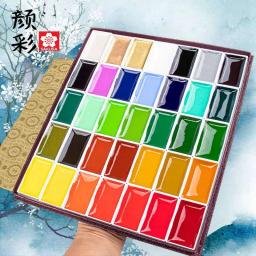 Conjunto de Tintas Aquarela Profissional para Pintura Tradicional, Sakura Japonesa, Tintas Aquarela, Artigos de Arte, Aquarela - Image 2